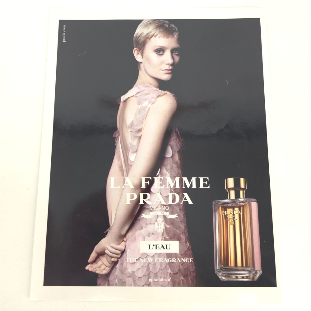 La Femme Prada LEau Print Ad Mia Wasikowska Perfume Promo 2017 Advertising Decor